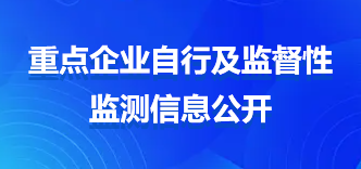 重点企业自行及监督性监测信息公开